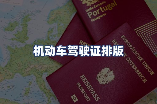 机动车驾驶证排版